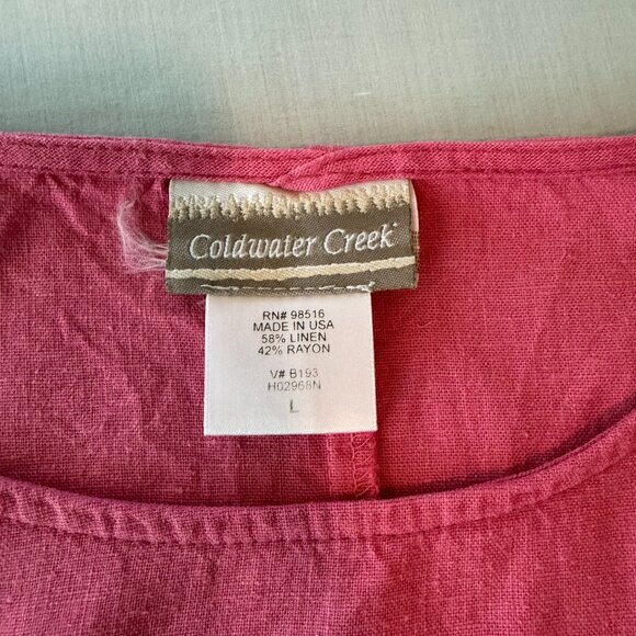 Pink Linen blend Coldwater Creek Dress - Picture 3 of 8